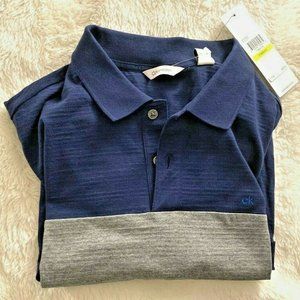 Calvin Klein Men Colorblock Stripe Knit Polo